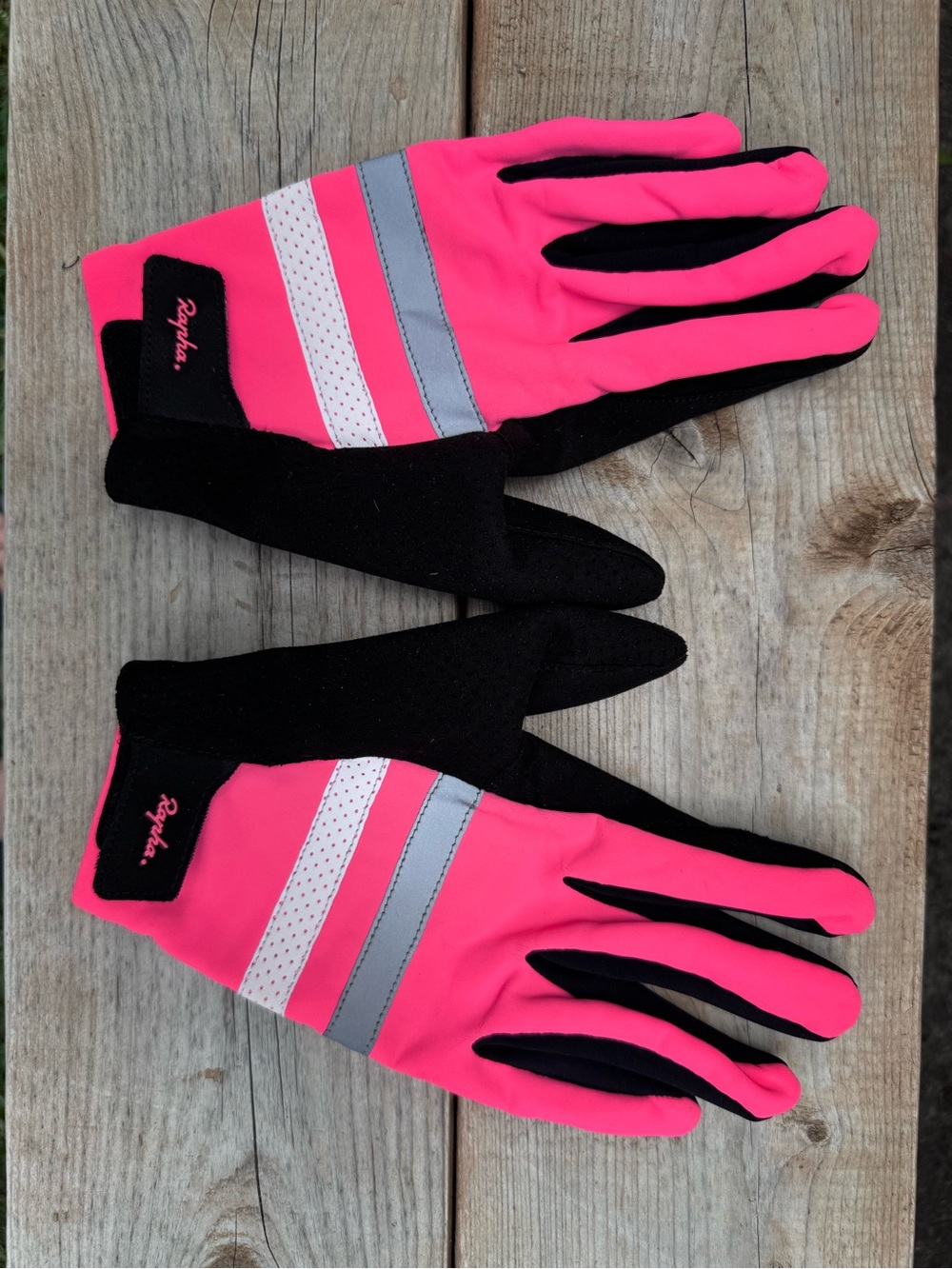 Rapha Men’s Pink and Black Cycling Gloves